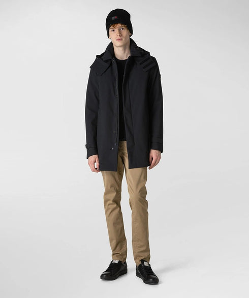 Trench Uomo GROFF con cappuccio rimovibile Nero PEUTEREY- Francavilla Moda